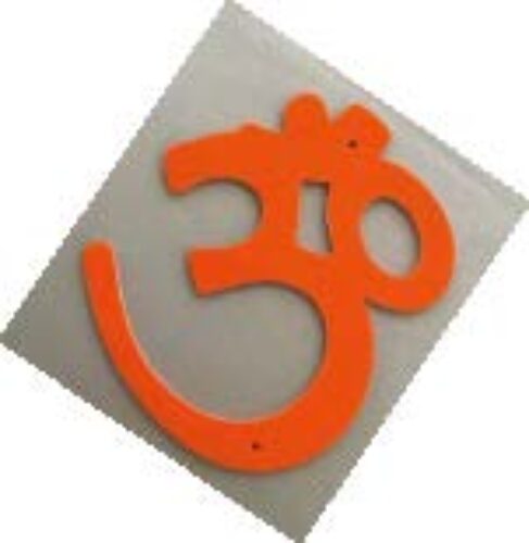 O9 - Hindu Om Coffin (traditional orange finish) Coffin Furniture