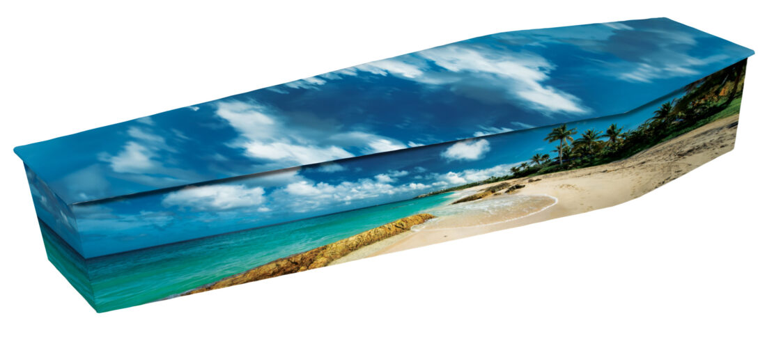 Anguilla Beach Printed Coffin