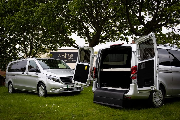 Mercedes eVito closed hearse